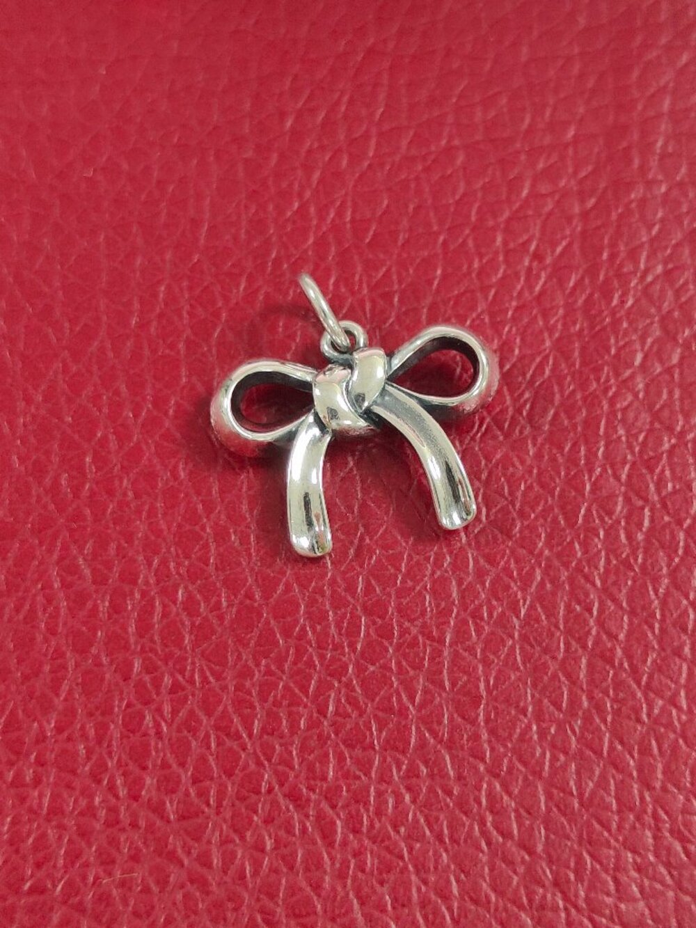 James Avery Bow Charm Sterling Silver Pendant with box